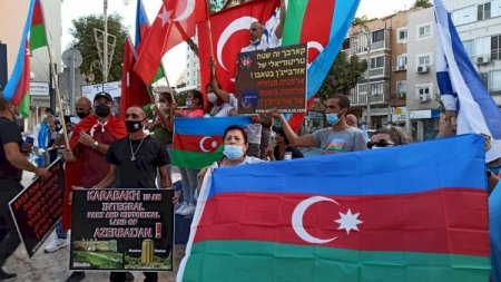 İsraildəki Azərbaycan diasporu aksiya keçirib