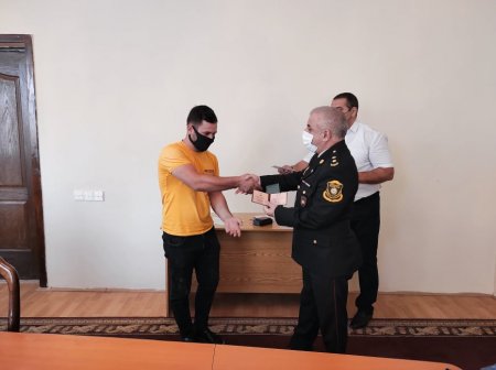Zərdabda 20 Vətən müharibəsi iştirakçısına medal təqdim olundu-FOTOLAR